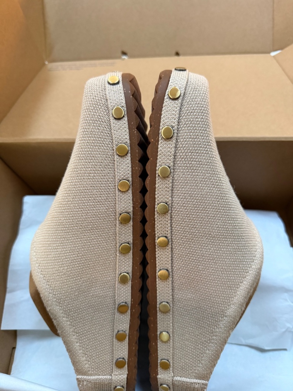 Rothy's (NWT) The Casual Clog - Studded Taupe Size 9 - Picture 4 of 6